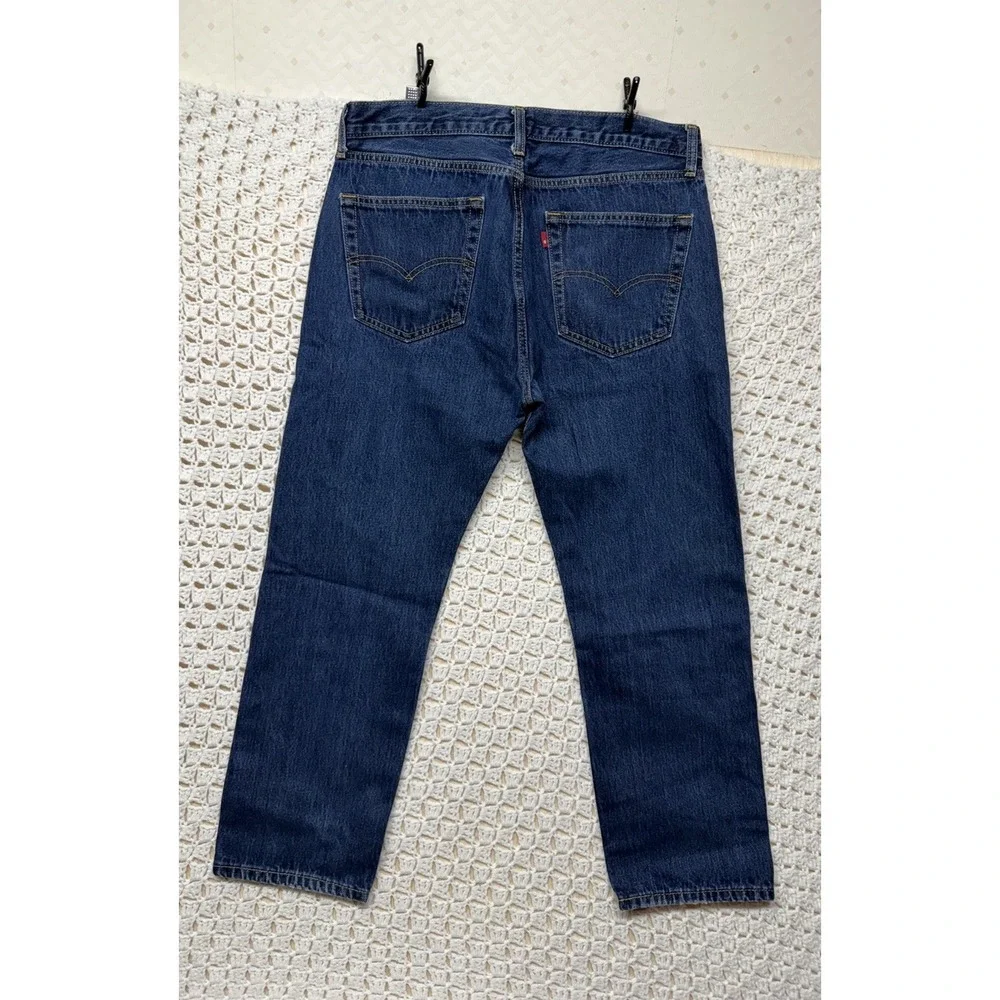 Levis 505 Mens Jeans Tag 36x29 Approx 35x28 Blue Denim Straight Leg Regular Fit